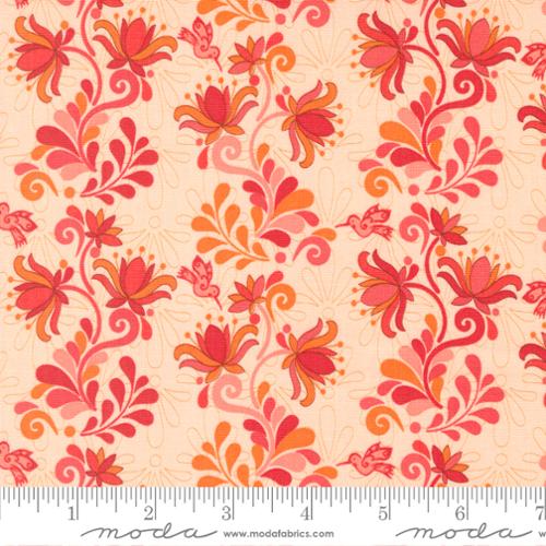 Land Enchantment by Sariditty - Yucca Florals in Flamingo Feathers (Qty 1 = 1/2 yd)