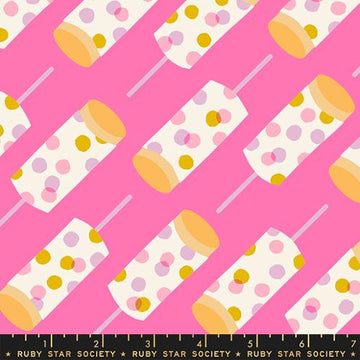 Sugar Cone by Ruby Star Society - Push Pops in Lipstick Pink (Qty 1 = 1/2 yd)