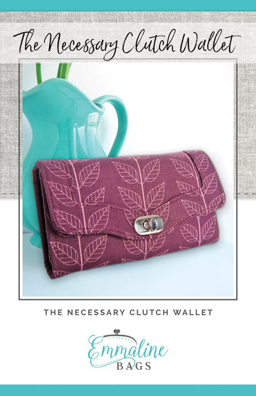 Paper Pattern - The Necessary Clutch Wallet Pattern by Emmaline Bags - Full Size Wallet Pattern