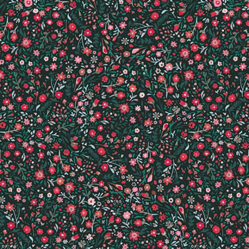 Wintertale by Katarina Roccella - Wintertide Blooms Holly (Qty 1 = 1/2 yd)
