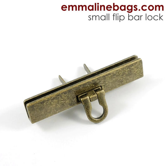 Small Bar Lock with Flip Closure 2 3/8" (6cm)