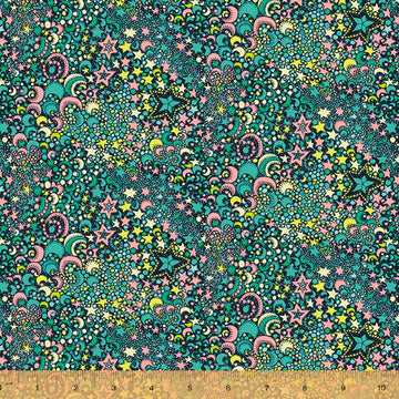 Paradiso by Sally Kelly - Galactic in Midnight (Qty 1 = 1/2 yd)