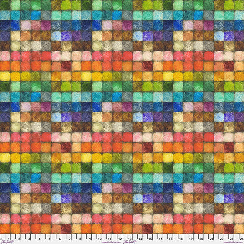 Colorblock by Tim Holtz - Tiled in Multi (Qty 1 = 1/2 yd)