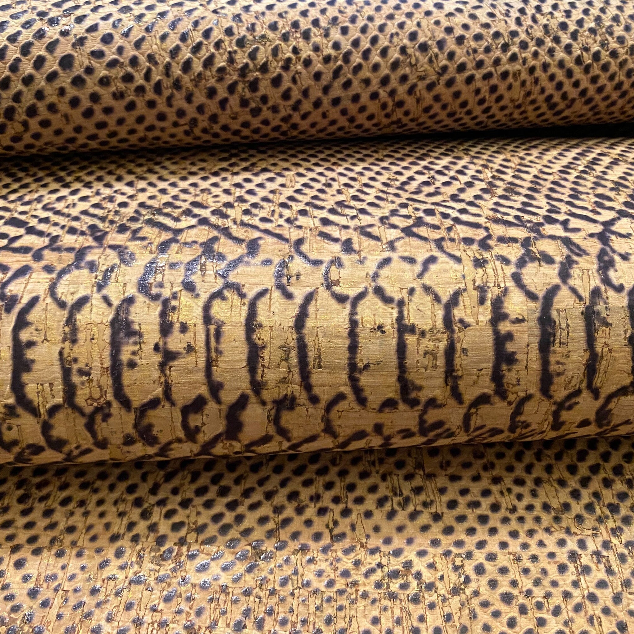 Cork Fabric - Textured Snake