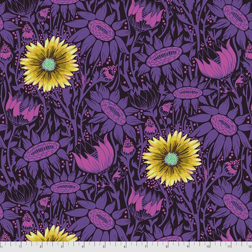 Made My Day by Anna Maria Horner - Coreopsis in Plum (Qty 1 = 1/2 yd)