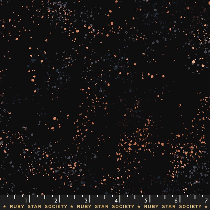 Speckled by Rashida Coleman Hale - Metallic Black (Qty 1 = 1/2 yd)