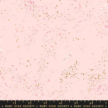 Speckled by Rashida Coleman Hale - Metallic Pale Pink (Qty 1 = 1/2 yd)