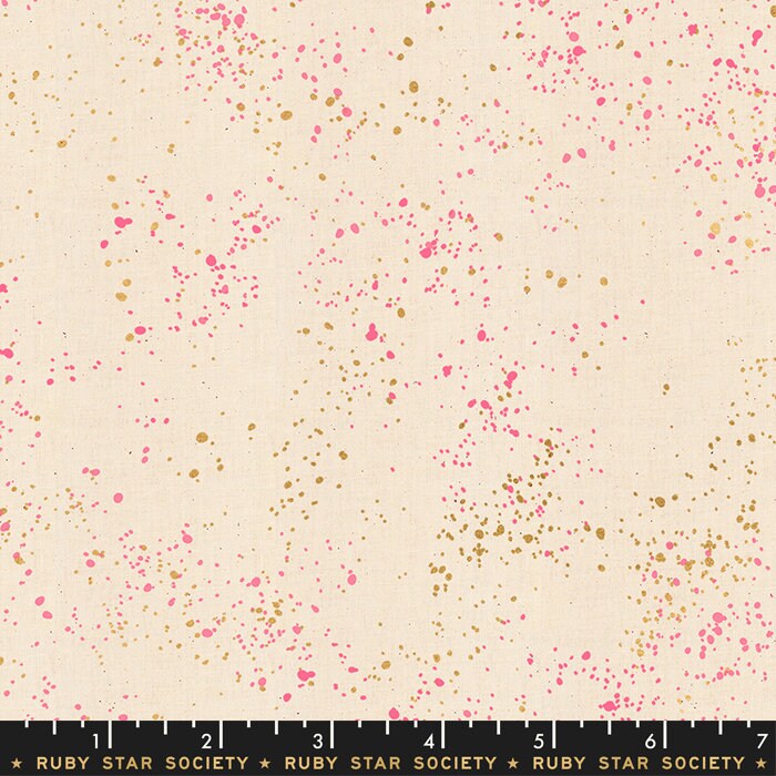 Speckled by Rashida Coleman Hale - Metallic Neon Pink (Qty 1 = 1/2 yd)