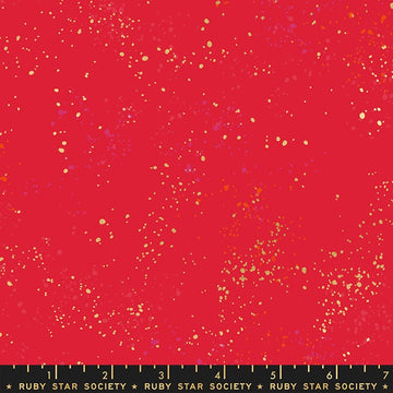 Speckled by Rashida Coleman Hale - Metallic Scarlet (Qty 1 = 1/2 yd)