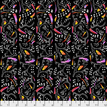 Migration by Lorraine Turner - Monarch Stripe Black (Qty 1 = 1/2 yd)