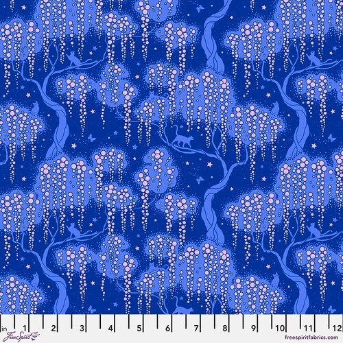 Belle Epoque by Stacy Peterson - Enchanted Nights in Sapphire (Qty 1 = 1/2 yd)