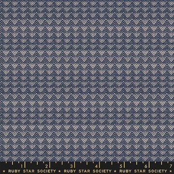 Warp Weft Wovens by Alexia Abegg - Waves in Navy (Qty 1 = 1/2 yd)