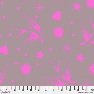 Neon True Colors by Tula Pink - Neon Fairy Flakes in Mystic (Qty 1 = 1/2 yd)