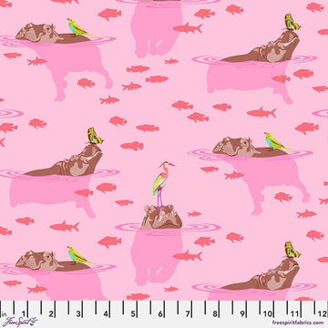 Everglow by Tula Pink - My Hippos Dont Lie in Nova (Qty 1 = 1/2 yd)