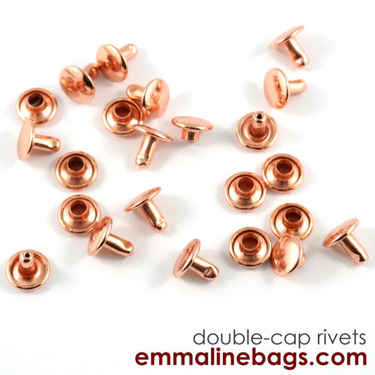 Small Double Cap Rivets 8mm x 6mm Pack of 50