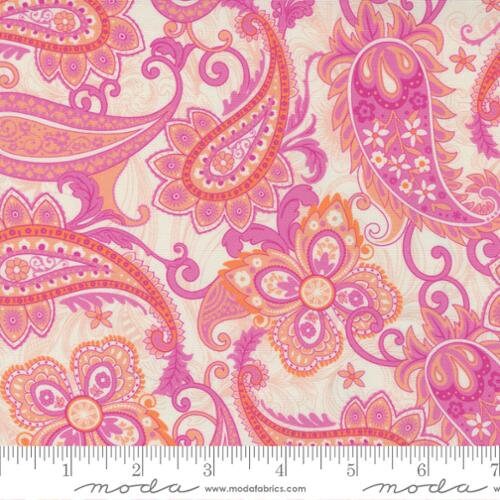 Paisley Rose by Crystal Manning - Ivory (Qty 1 = 1/2 yd)