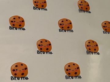 Clear Vinyl - Cookies with "Bite Me"