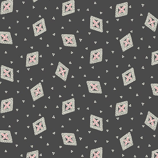 Tangent by Andover Fabrics - Envelope in Black (Qty 1 = 1/2 yd)