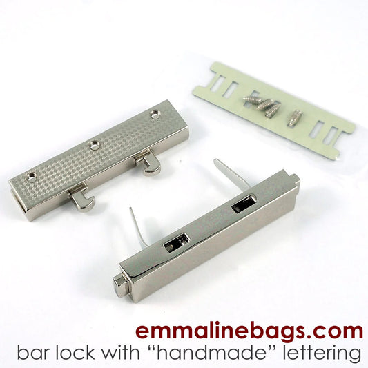 Large Bar Lock with "handmade" Lettering
