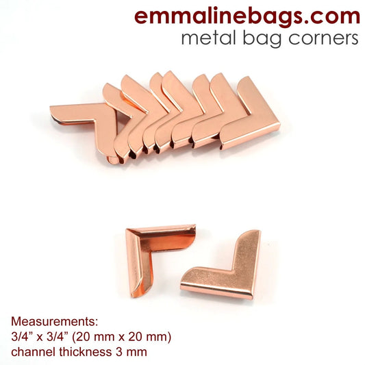 Metal Corners for Bags 3/4" x 3/4" 10 Pack