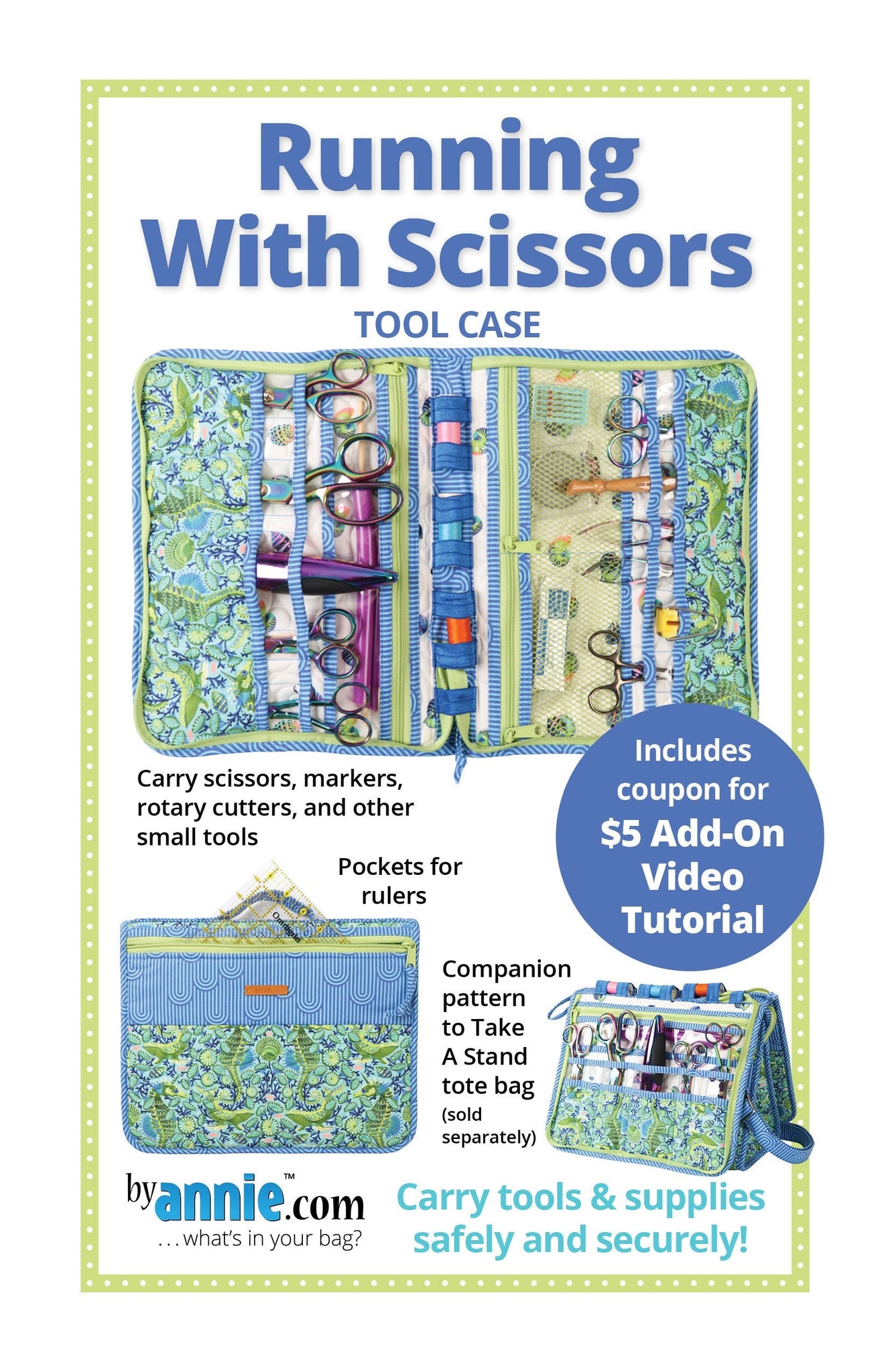 Paper Pattern - Running With Scissors from ByAnnie - Zip up Tool Case Pattern