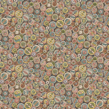 Atelier by Makower UK - Spool in Grey (Qty 1 = 1/2 yd)