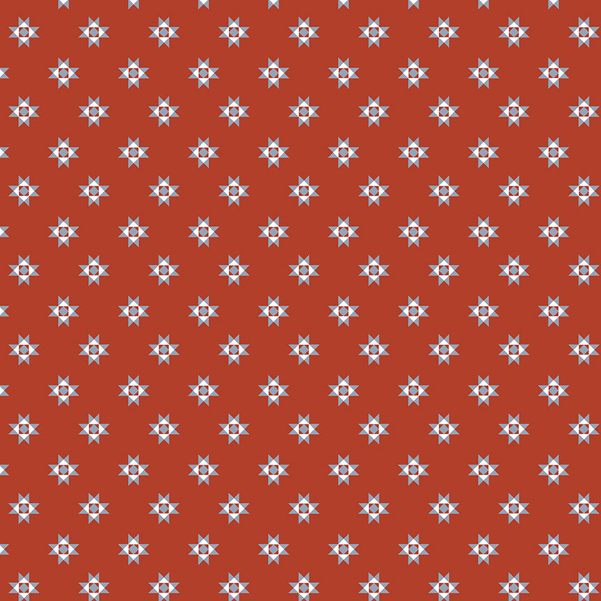 Front Porch by Allison Harris - Quilt Star in Red (Qty 1 = 1/2 yd)