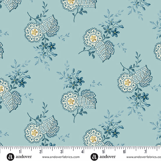 Beach House by Andover - Plumeria in Powder (Qty 1 = 1/2 yd)