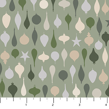 Snowfall by Pippa Shaw - Bubbles in Sage (Qty 1 = 1/2 yd)