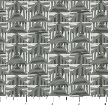Snowfall by Pippa Shaw - Geometric Trees in Gray (Qty 1 = 1/2 yd)