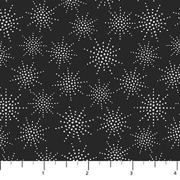 Snowfall by Pippa Shaw - Snowflakes in Black (Qty 1 = 1/2 yd)