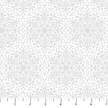 Snowfall by Pippa Shaw - Frost in White (Qty 1 = 1/2 yd)