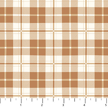 Snowfall by Pippa Shaw - Plaid in Rust (Qty 1 = 1/2 yd)