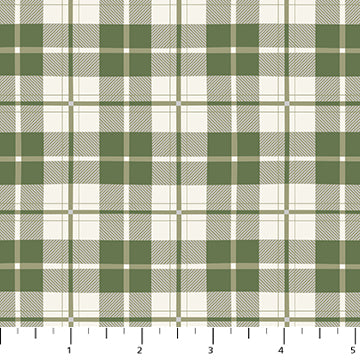 Snowfall by Pippa Shaw - Plaid in Sage (Qty 1 = 1/2 yd)