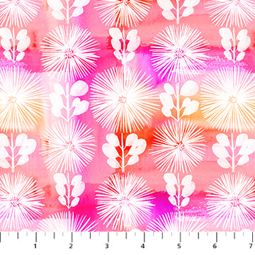 Painted Garden by Josephine Kimberling - Dandelion in Multi (Qty 1 = 1/2 yd)
