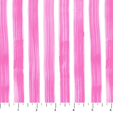 Painted Garden by Josephine Kimberling - Stripe in Pink (Qty 1 = 1/2 yd)