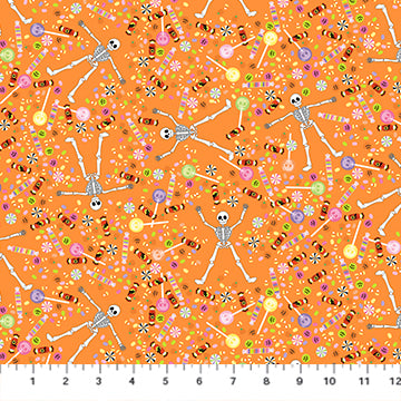 Mr. Bones Sews by Kimberlee Peers-Moore - Candies Orange (Qty 1 = 1/2 yd)