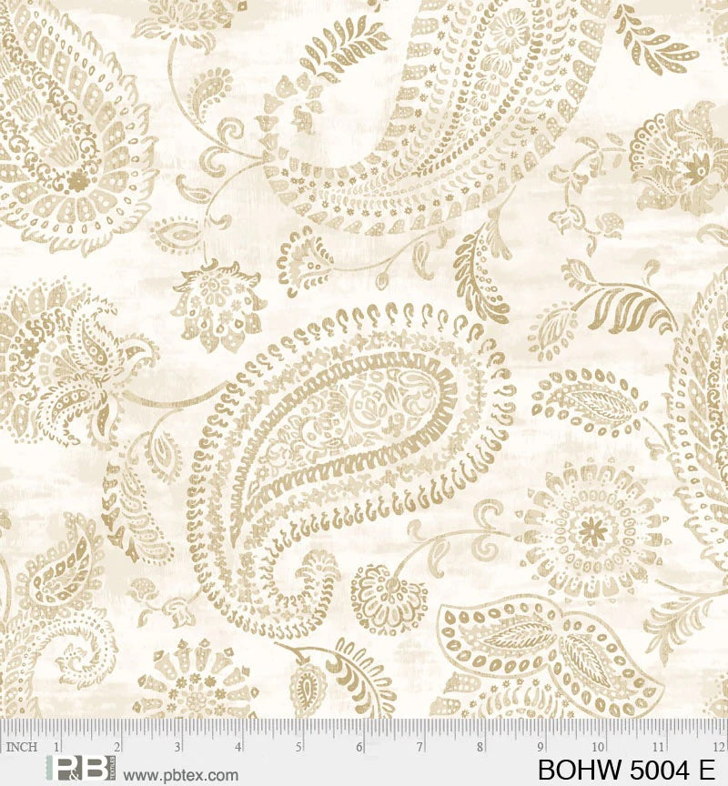 Bohemia by P&B Textiles- Wide Back 108" in Cream (Qty 1 = 1/2 yd)