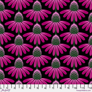 Love Always, AM (Cotton Lawn) by Anna Maria Horner - Echinacea in Ruby 54/55" Wide (Qty 1 = 1/2 yd)