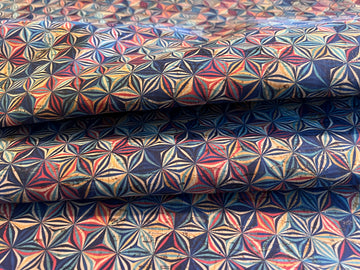 Cork Fabric - Colorful Quilt Stars