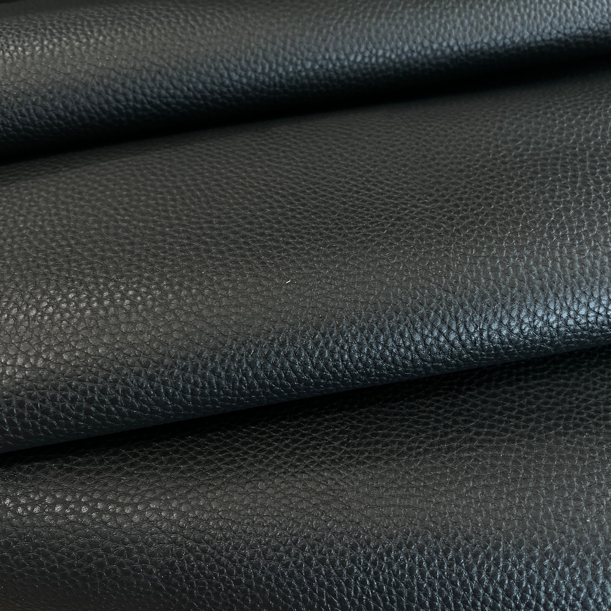 Lightweight Faux Leather - Black Textured Vinyl