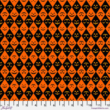 Costumes & Cobwebs by Rachel Hauer - Jack of Diamonds in Orange (Qty 1 = 1/2 yd)