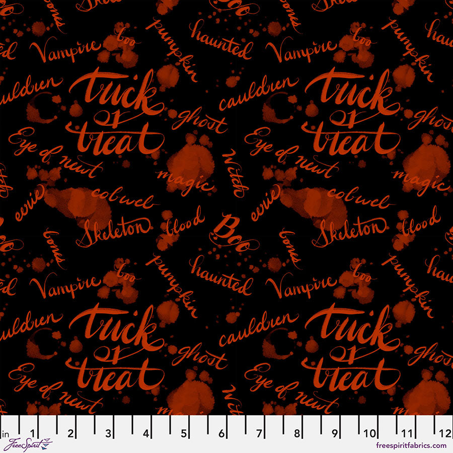 Costumes & Cobwebs by Rachel Hauer - Ink Blot in Black (Qty 1 = 1/2 yd)