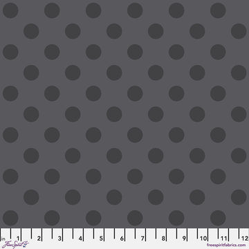 True Colors Graywork by Tula Pink - Pom Pom in Carbon (Qty 1 = 1/2 yd)