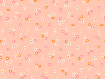 Juicy by Melody Miller - Baby Flowers in Peach (Qty 1 = 1/2 yd)