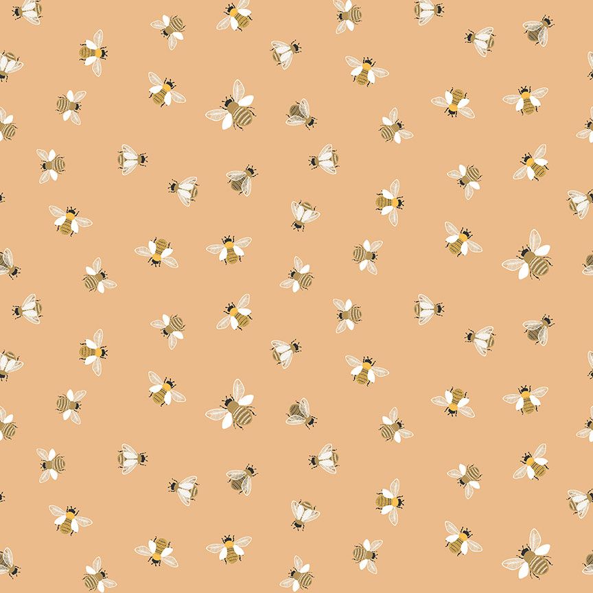 The Bee's Knees by Dear Stella - Buzzed in Nougat (Qty 1 = 1/2 yd)