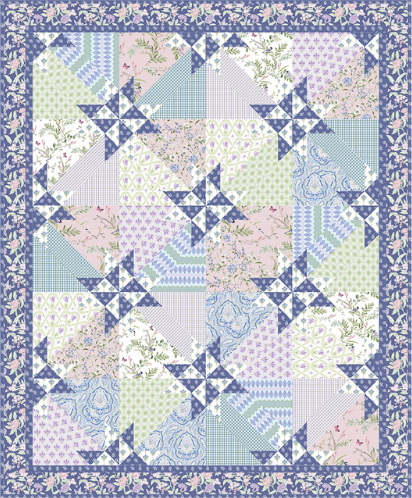 New Traditional by Lillian August - Violetta in Lavender (Qty 1 = 1/2 yd)