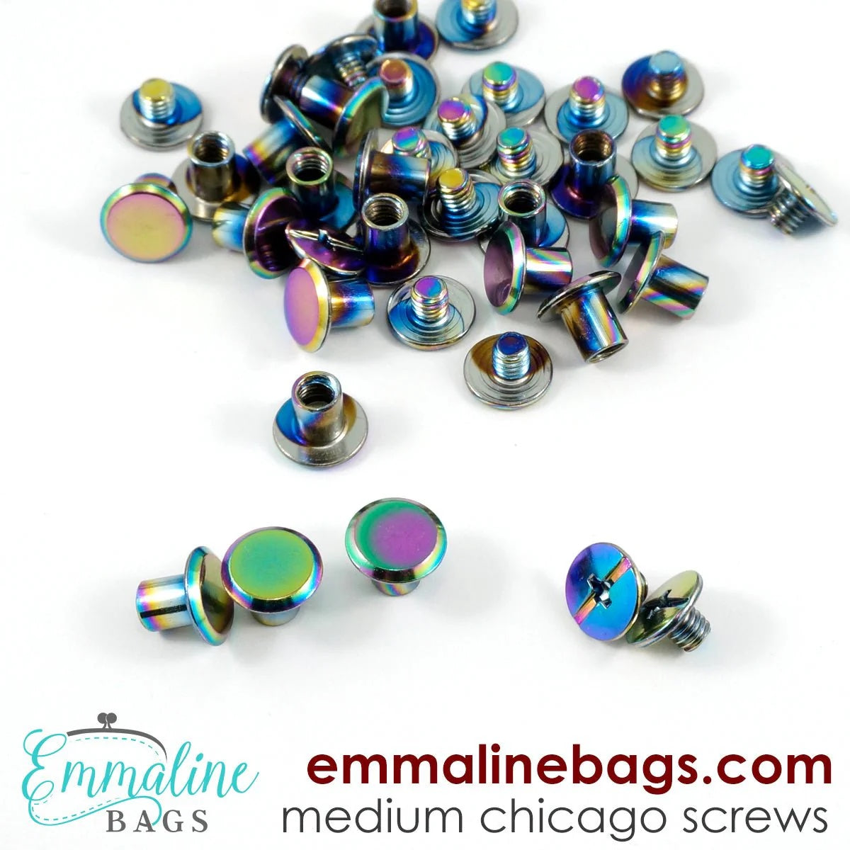 Chicago Screws - Medium 1/4" Post (6mm) Iridescent