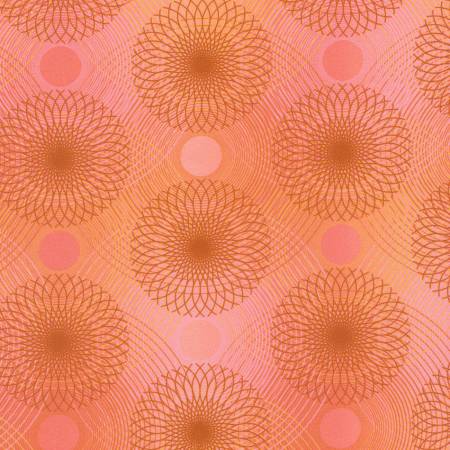 Loose Leaf by Vanessa Lillrose & Linda Fitch - Coral (Qty 1 = 1/2 yd)