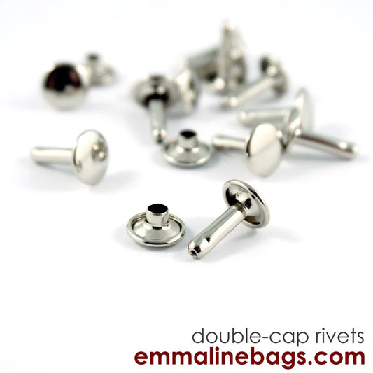 Double Cap Rivets - Large (9mm x 10mm) 50 Pack